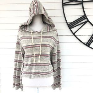 FP Beach Stripe Crop Hoodie Small